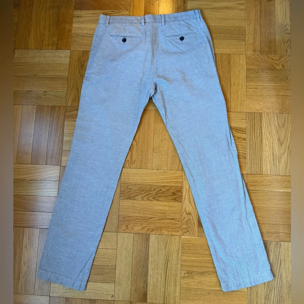 Banana Republic Light gray linen Kentfield Pants